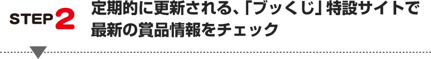 STEP2:定期的に更新される「ブッくじ」特設サイトで最新の賞品情報を
