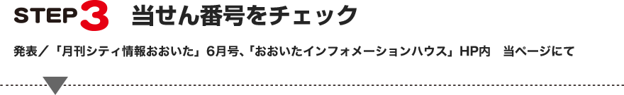 STEP3:当せん発表をチェック